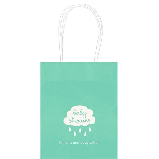 Baby Shower Cloud Mini Twisted Handled Bags